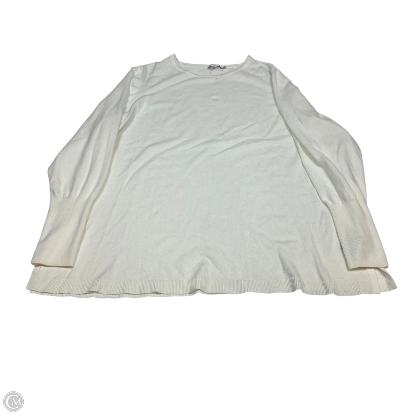 Top Long Sleeve By Chicos In Cream, Size: Xl