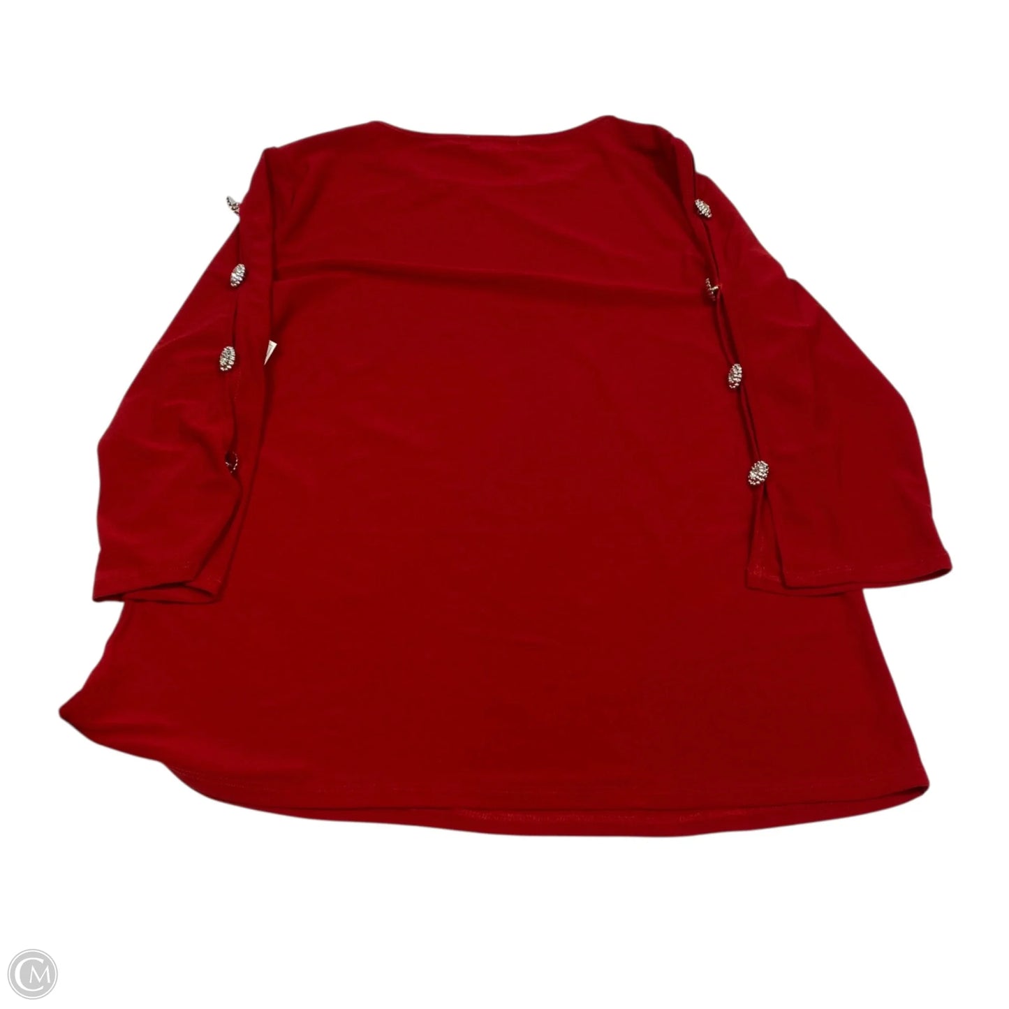 Top 3/4 Sleeve By Love Scarlett In Red, Size: L