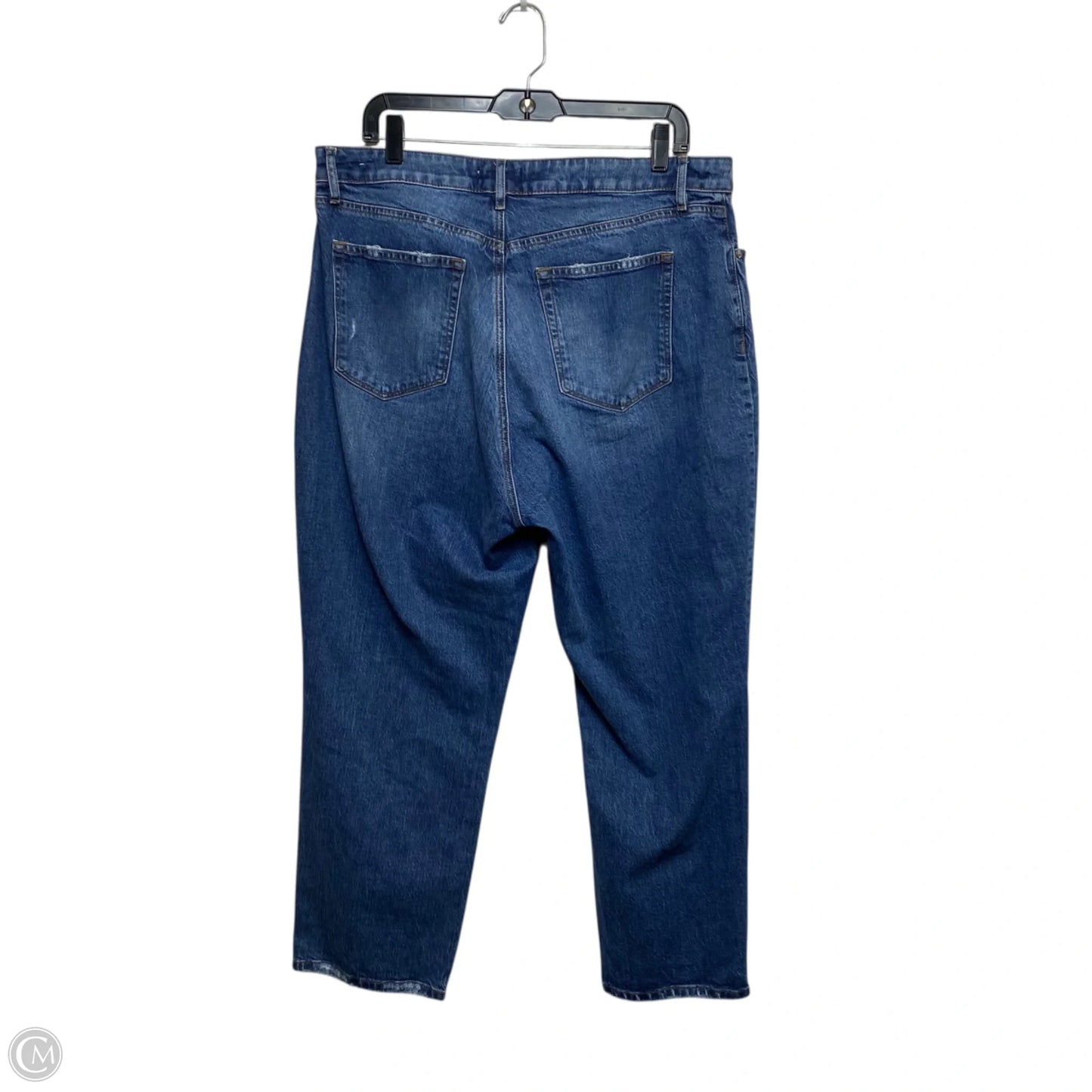 Jeans Straight By Loft In Blue Denim, Size: 14