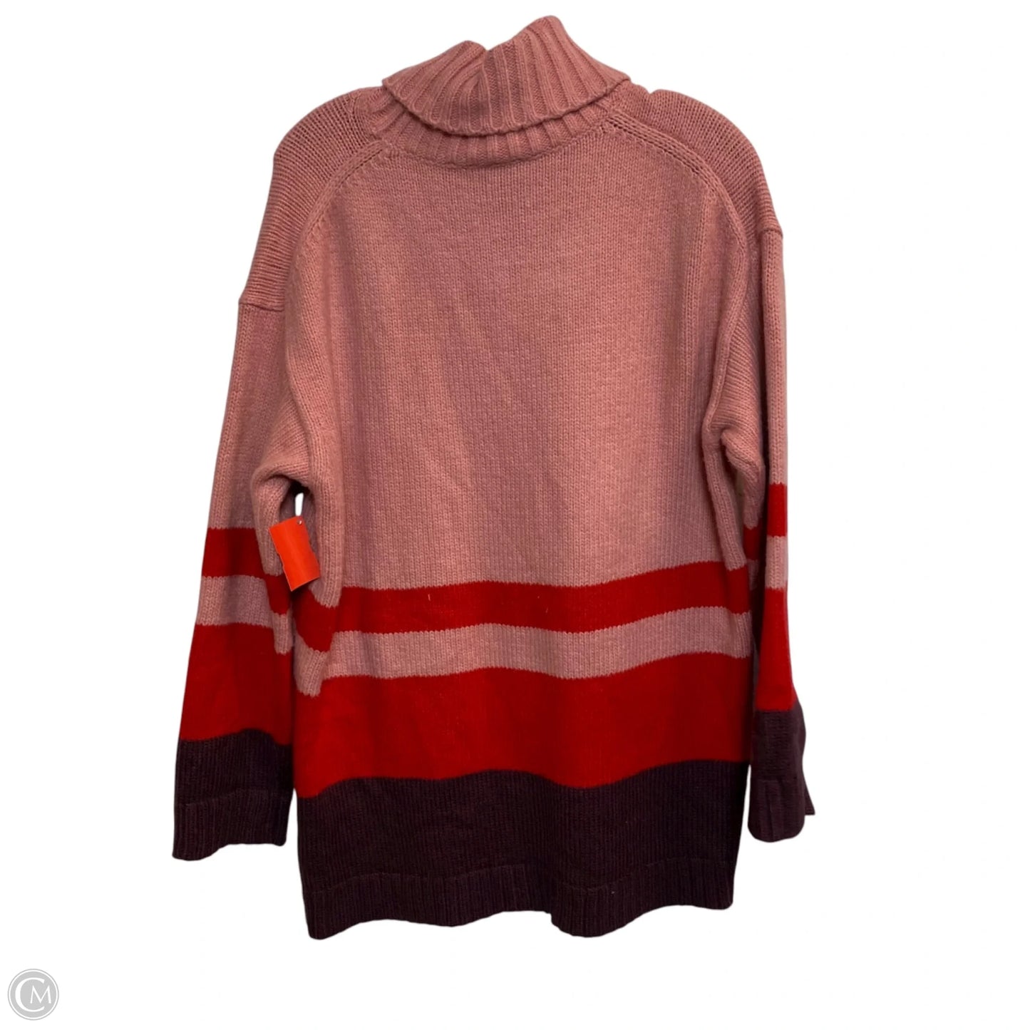 Sweater By Ann Taylor In Pink & Red, Size: L