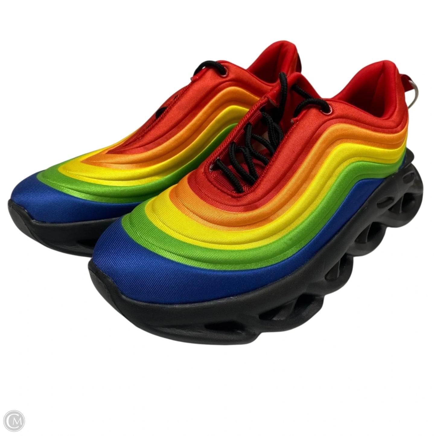 Shoes Athletic By Freewalk In Rainbow Print, Size: 10
