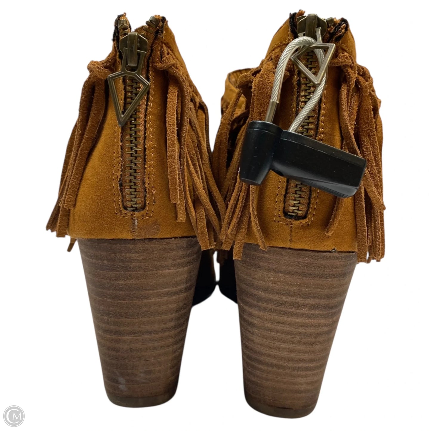 Shoes Heels Wedge By Mari A In Brown, Size: 9