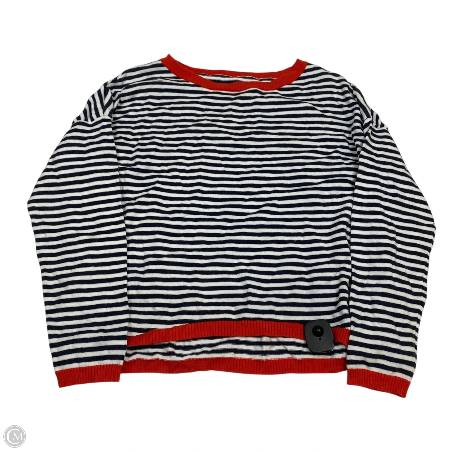 Top Long Sleeve By Cmf In Grey & White, Size: M