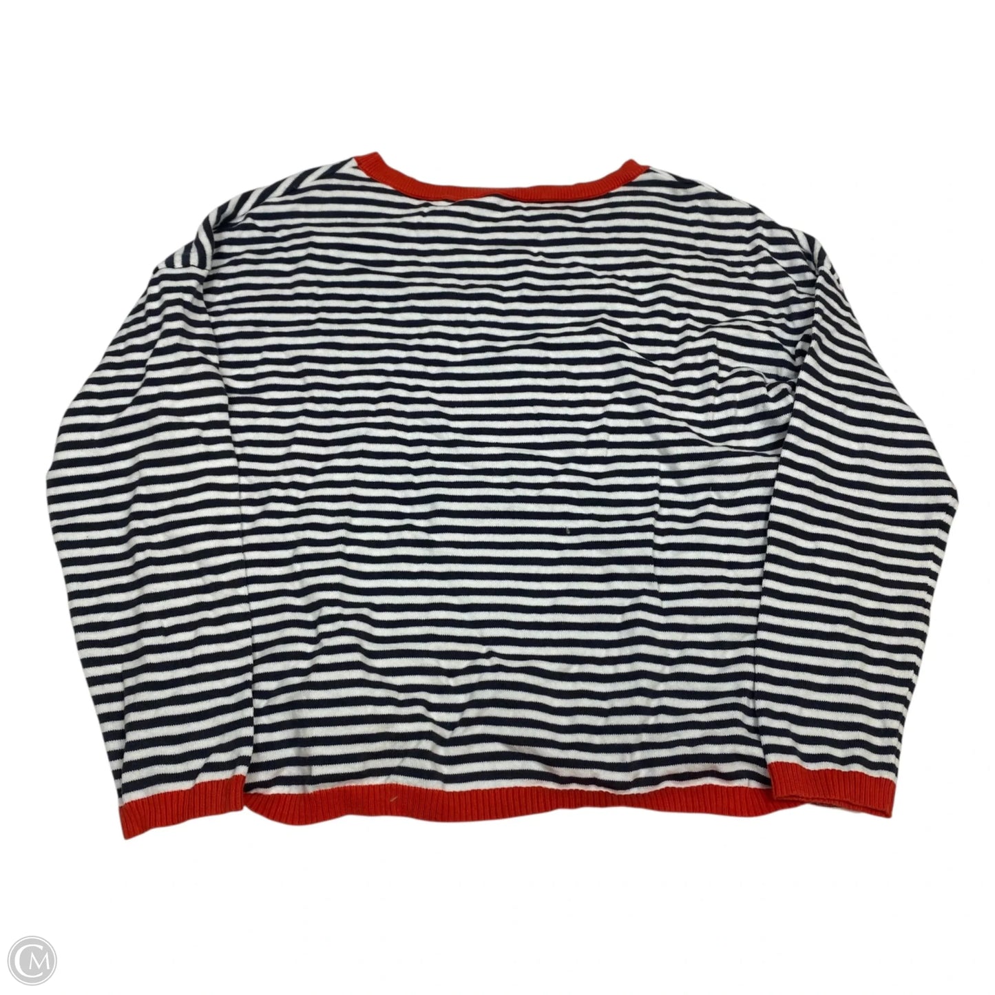 Top Long Sleeve By Cmf In Grey & White, Size: M