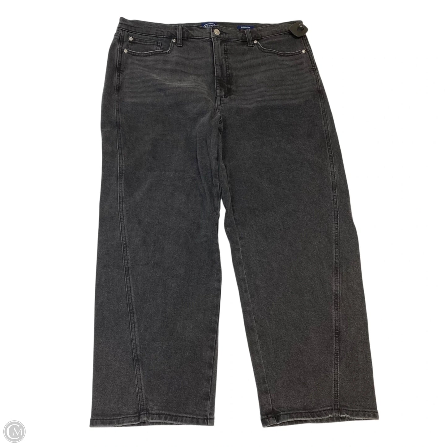 Jeans Wide Leg By Scoop In Black Denim, Size: 16