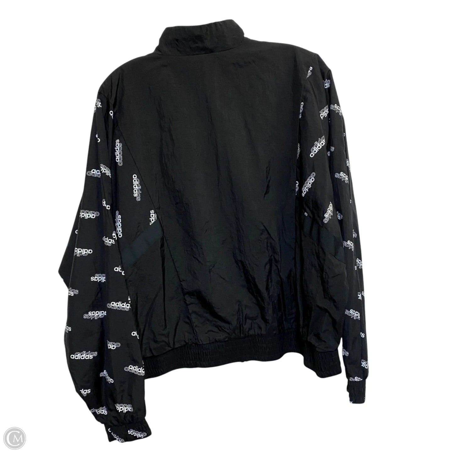 Athletic Jacket By Adidas In Black, Size: L