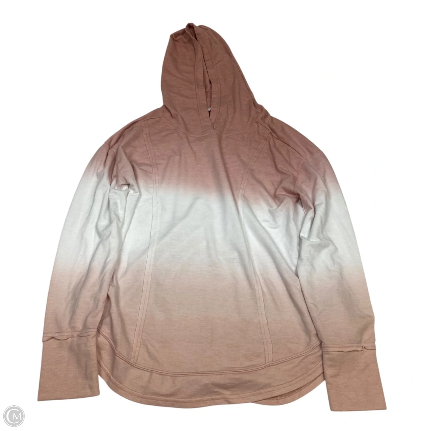 Top Long Sleeve By New Directions In Pink & White, Size: L
