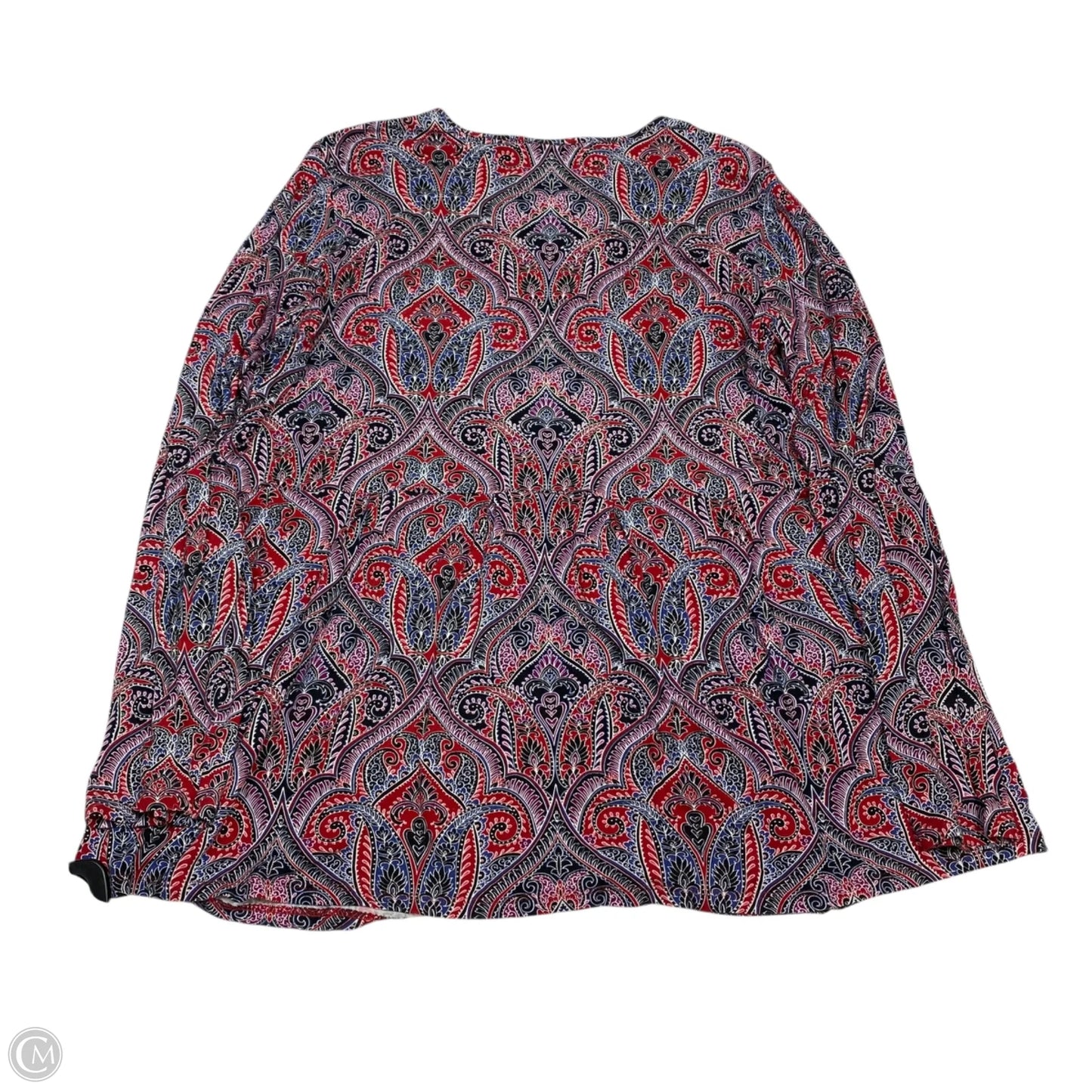 Top Long Sleeve By J. Jill In Blue & Red, Size: L