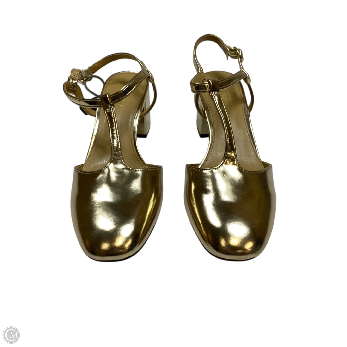 Shoes Heels Block By J. Crew In Gold, Size: 7.5