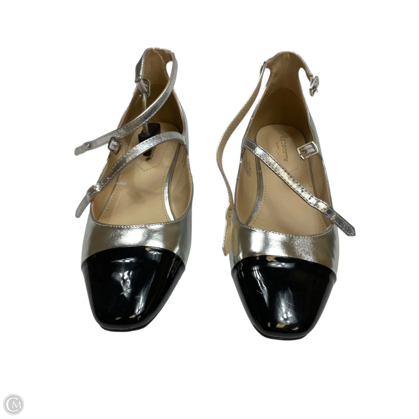 Shoes Flats By Liz Claiborne In Black & Silver, Size: 7.5
