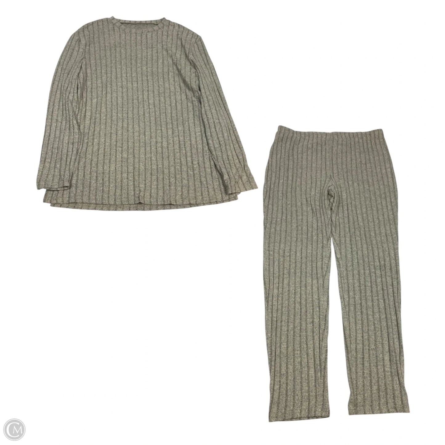Pants Set 2pc By Shein In Tan, Size: 1x