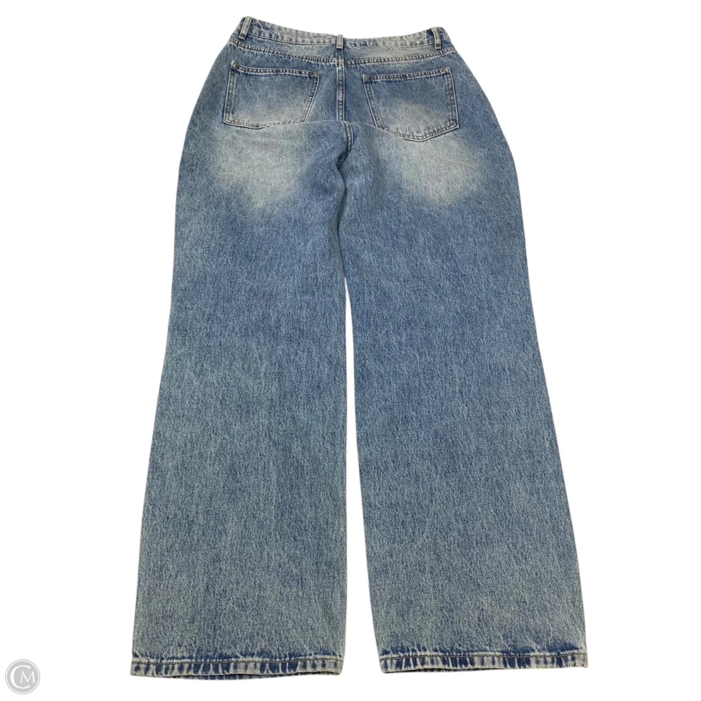 Jeans Wide Leg By Shein In Blue Denim, Size: 10