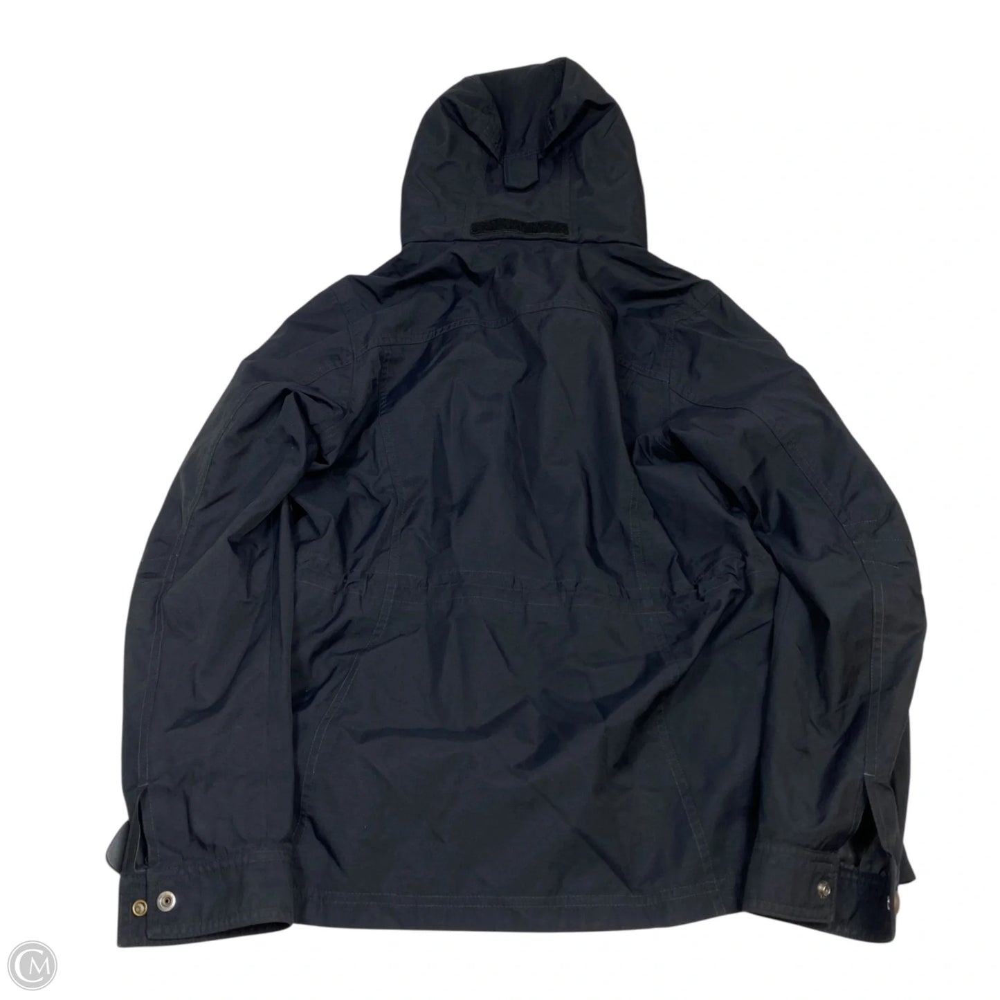 Jacket Windbreaker By Eddie Bauer In Black, Size: M