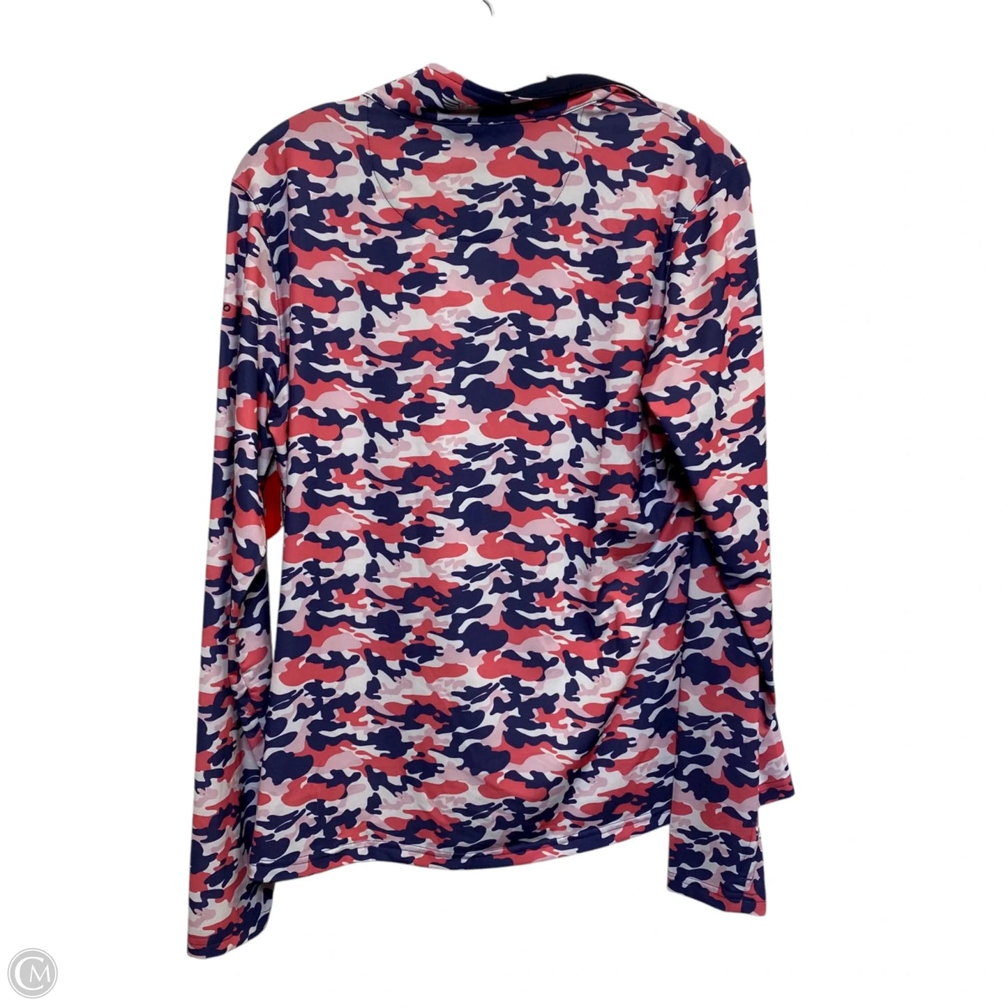 Athletic Top Long Sleeve Collar By Straight Down In Blue & Pink, Size: L