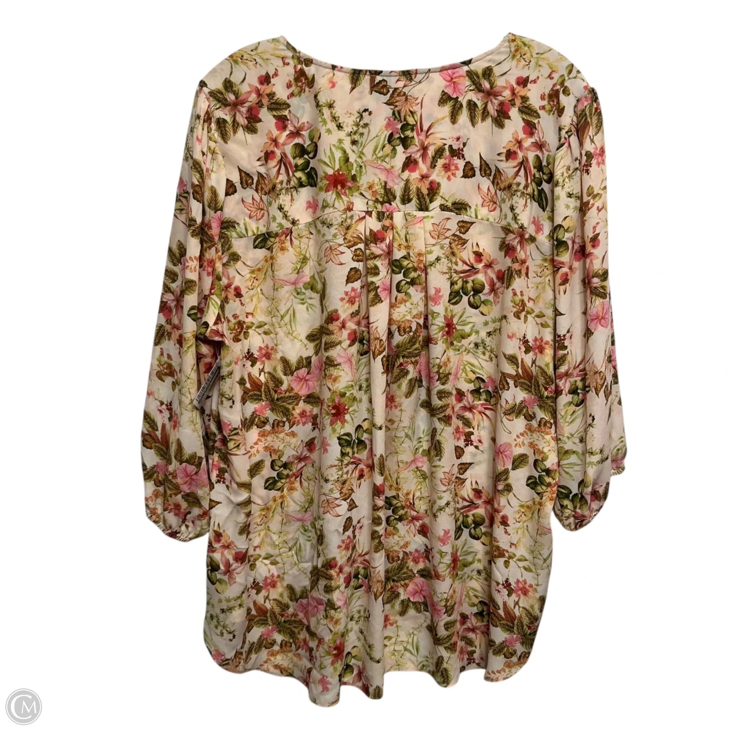 Top 3/4 Sleeve By Rose And Olive In Peach, Size: 1x