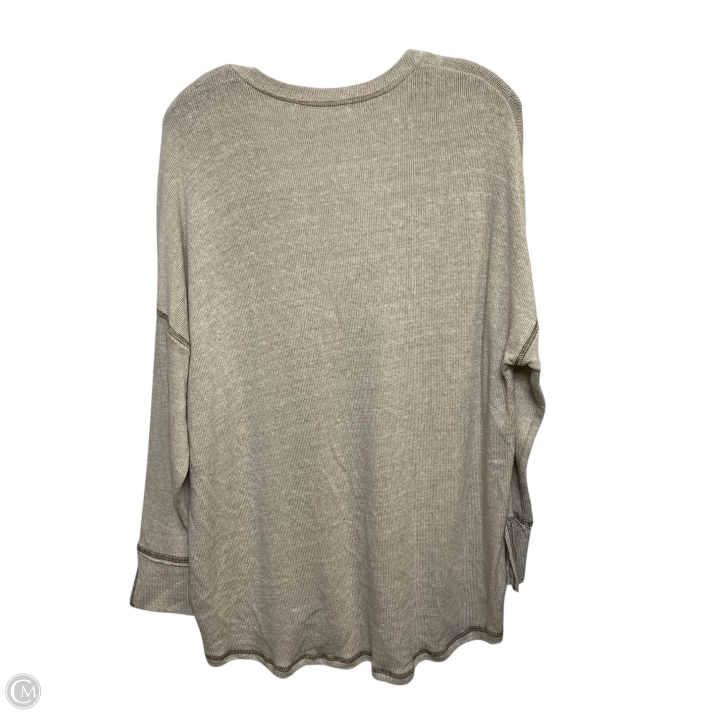 Top Long Sleeve By Project Social Tee In Tan, Size: M