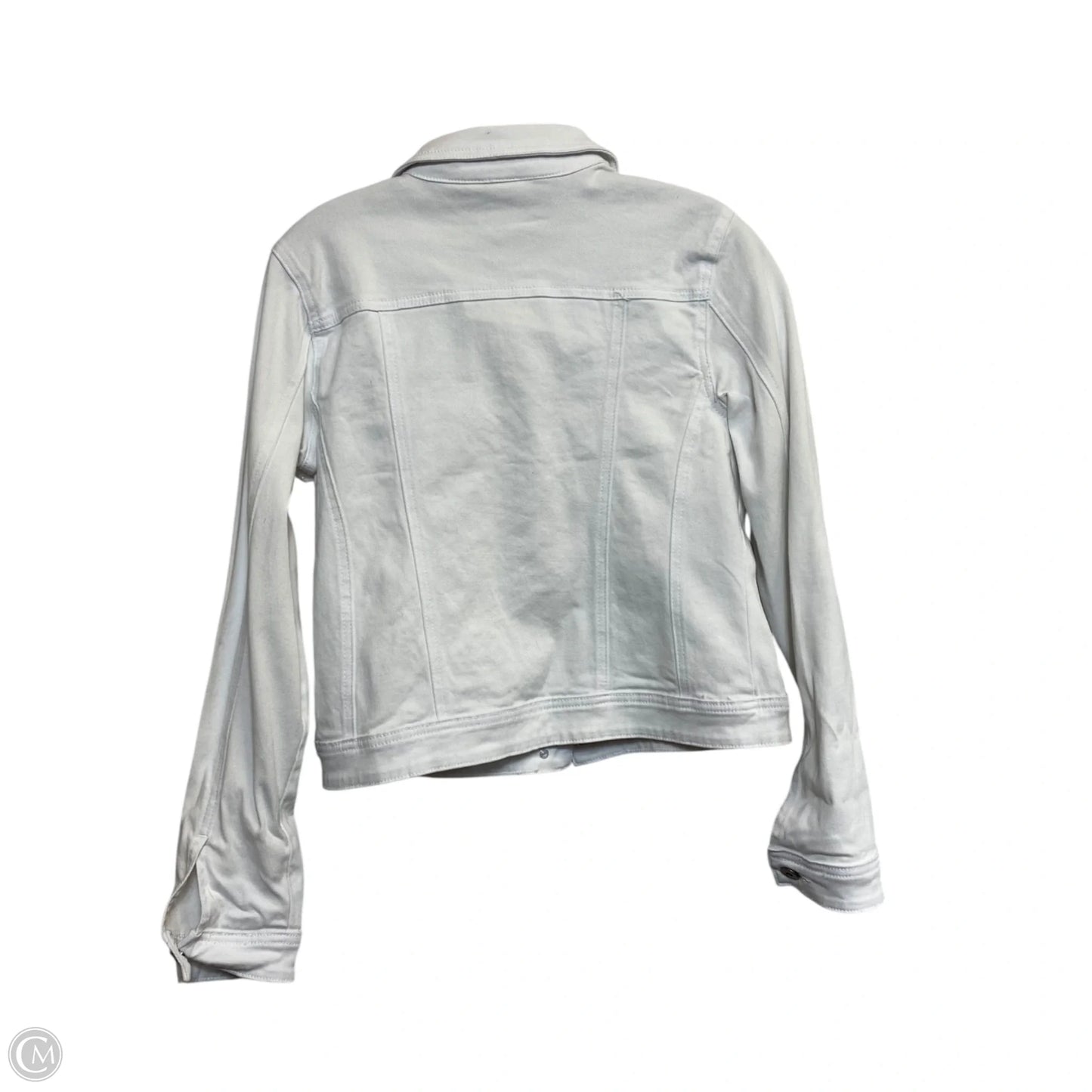 Jacket Denim By Cato In White Denim, Size: S