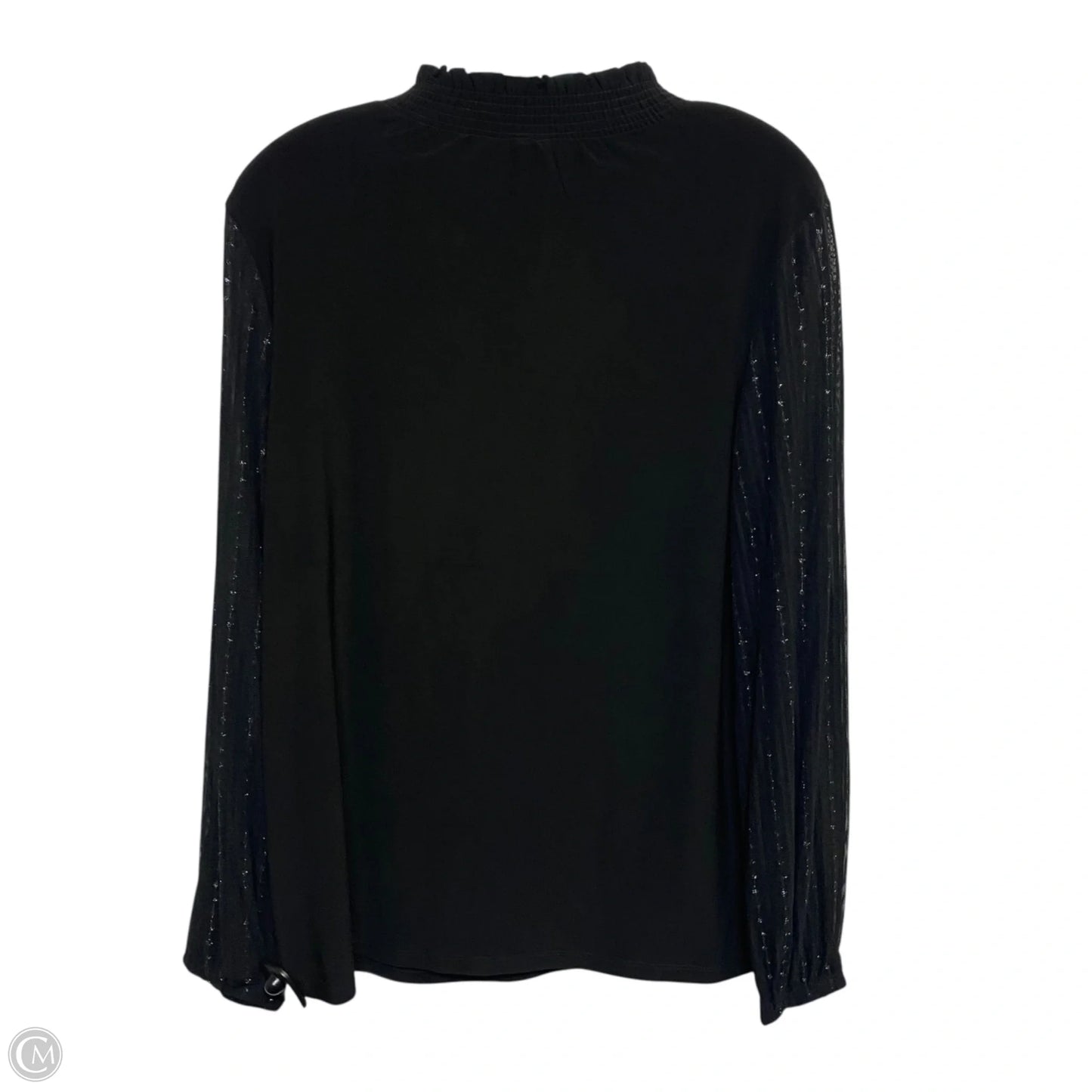 Top Long Sleeve By Anne Klein In Black, Size: M