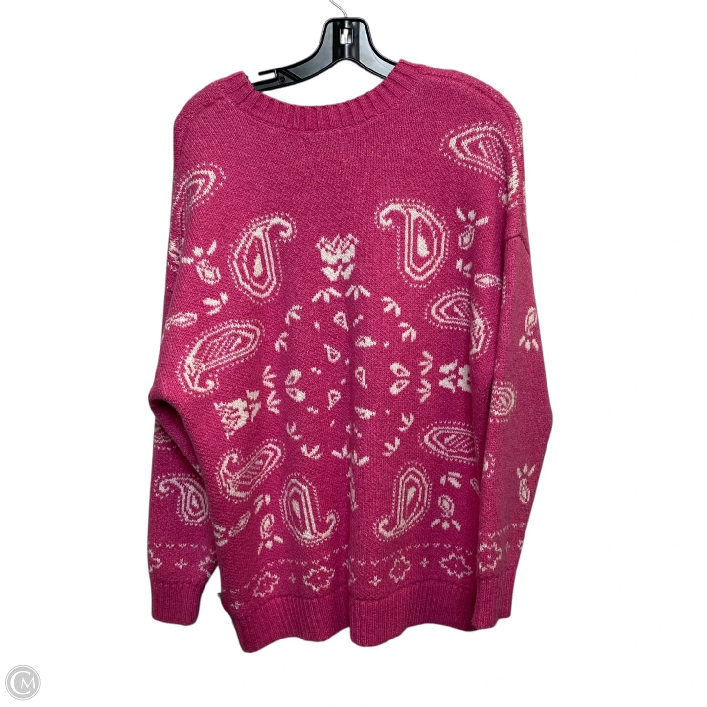 Sweater By American Eagle In Pink & White, Size: S