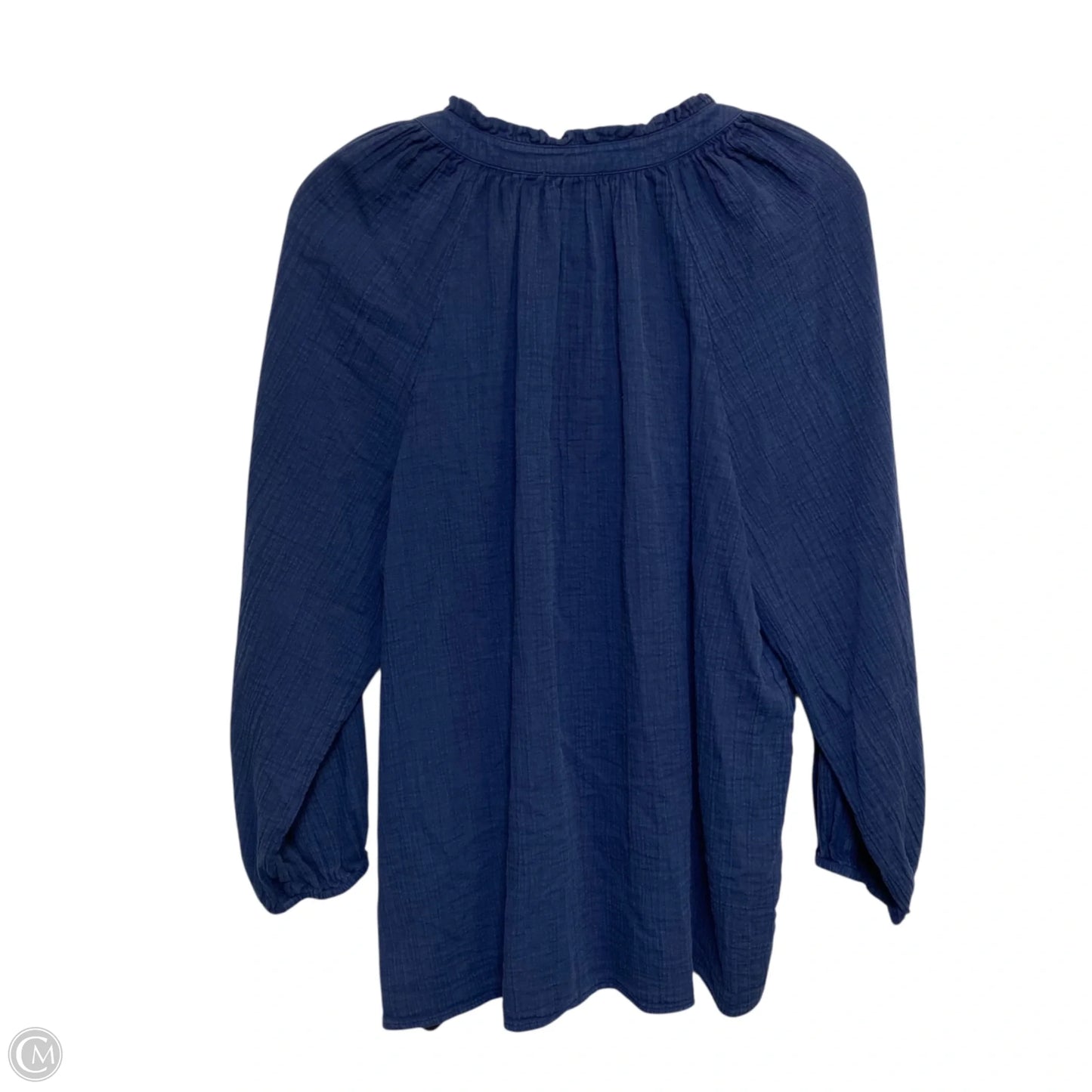 Top Long Sleeve By Wonderly In Blue, Size: L