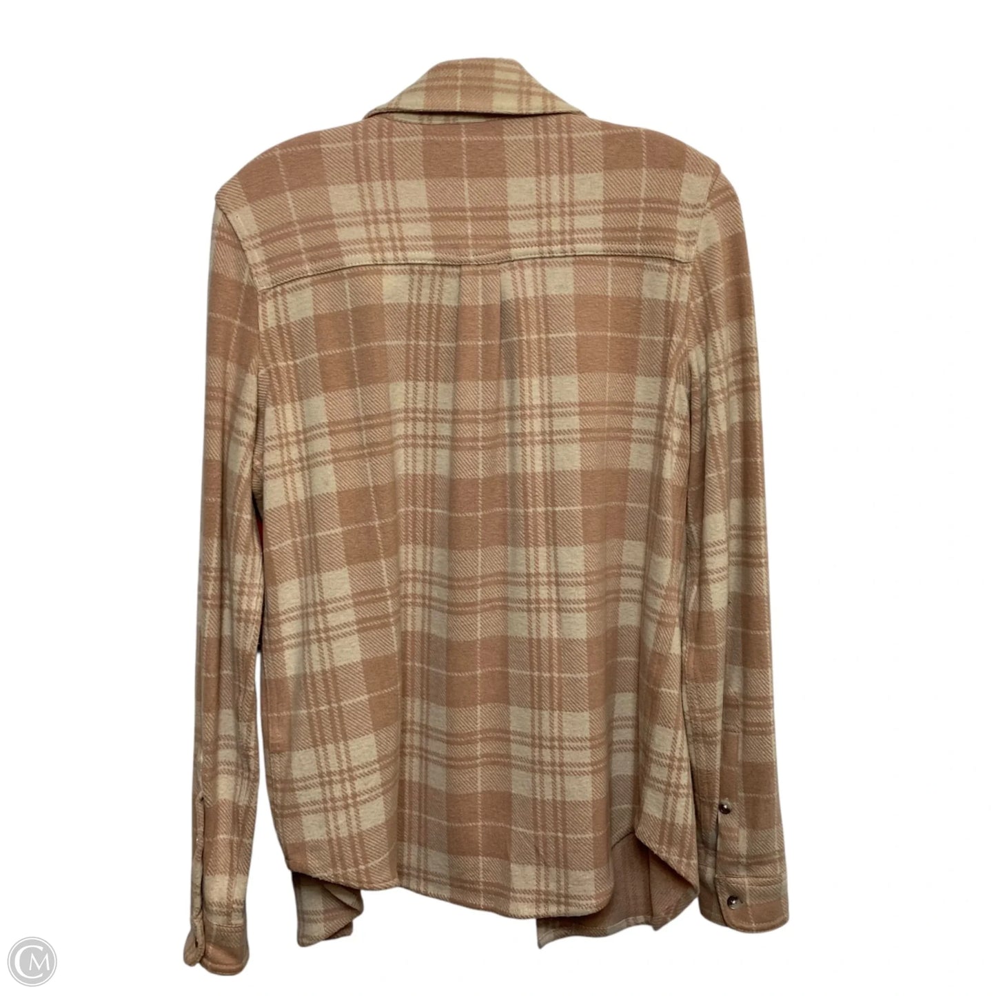 Top Long Sleeve By Workshop In Pink & Tan, Size: S