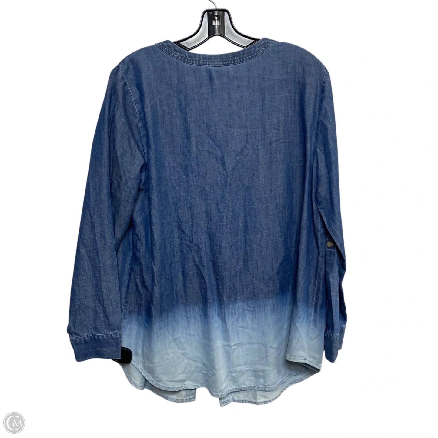 Top Long Sleeve By J. Jill In Blue Denim, Size: Mp