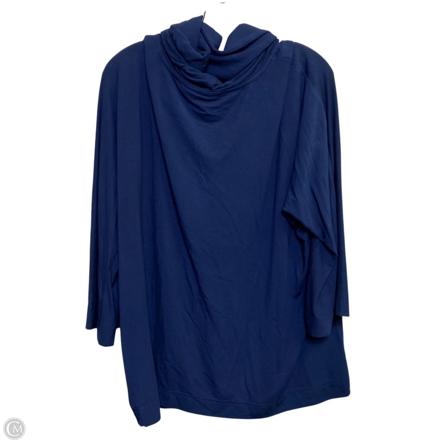 Top Long Sleeve By Zenergy By Chicos In Navy, Size: Xl