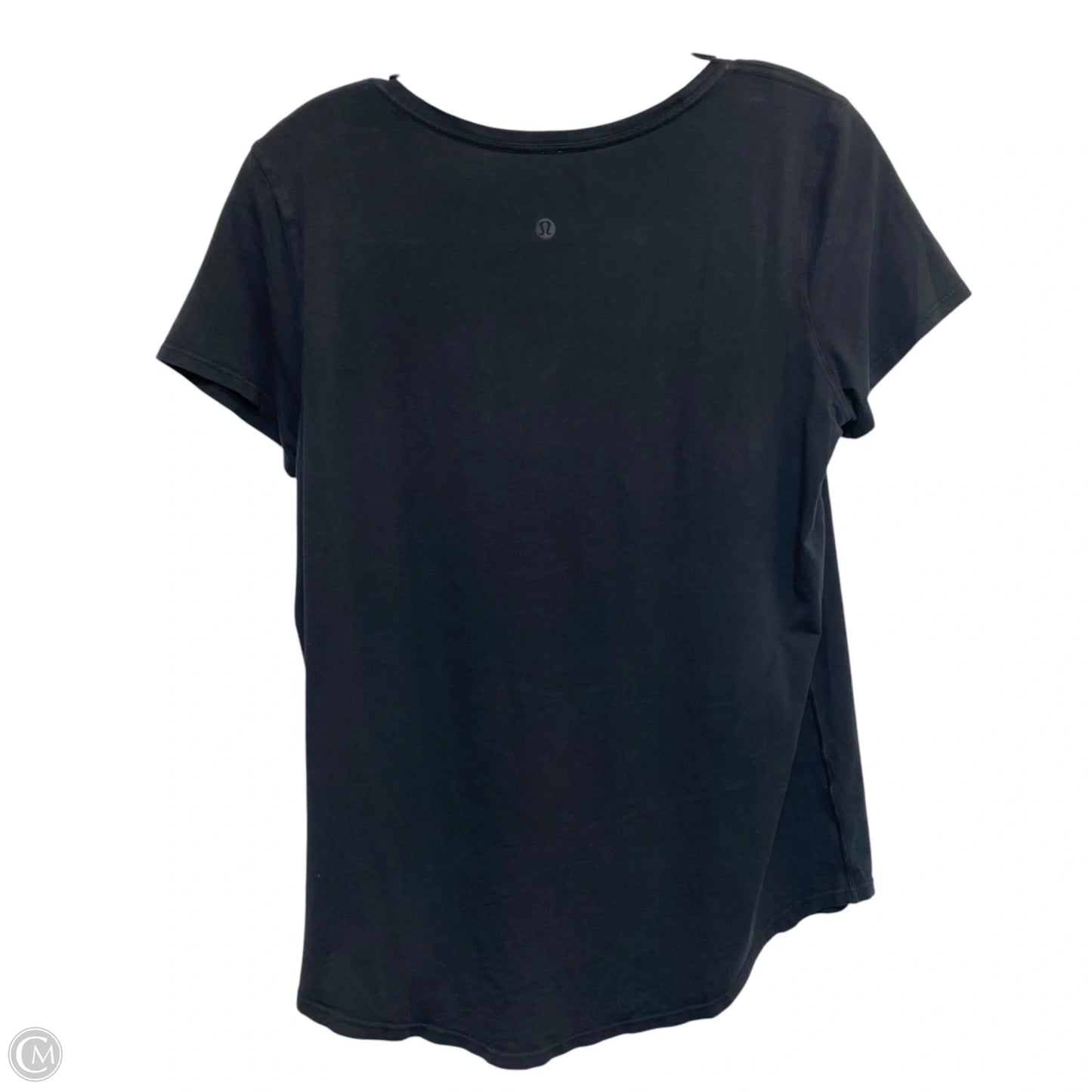 Athletic Top Short Sleeve By Lululemon In Black, Size: S