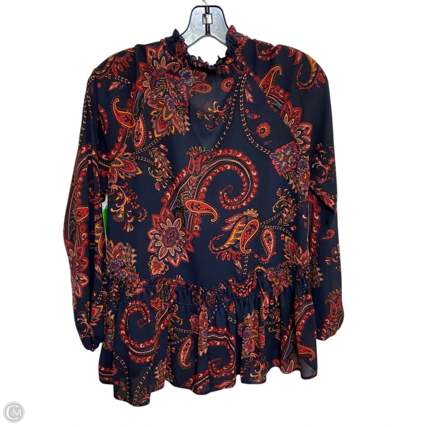 Top Long Sleeve By Loft In Blue & Red, Size: Xs