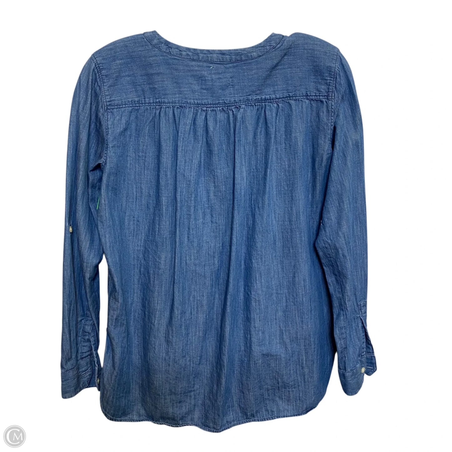 Top Long Sleeve By Loft In Blue Denim, Size: Xs