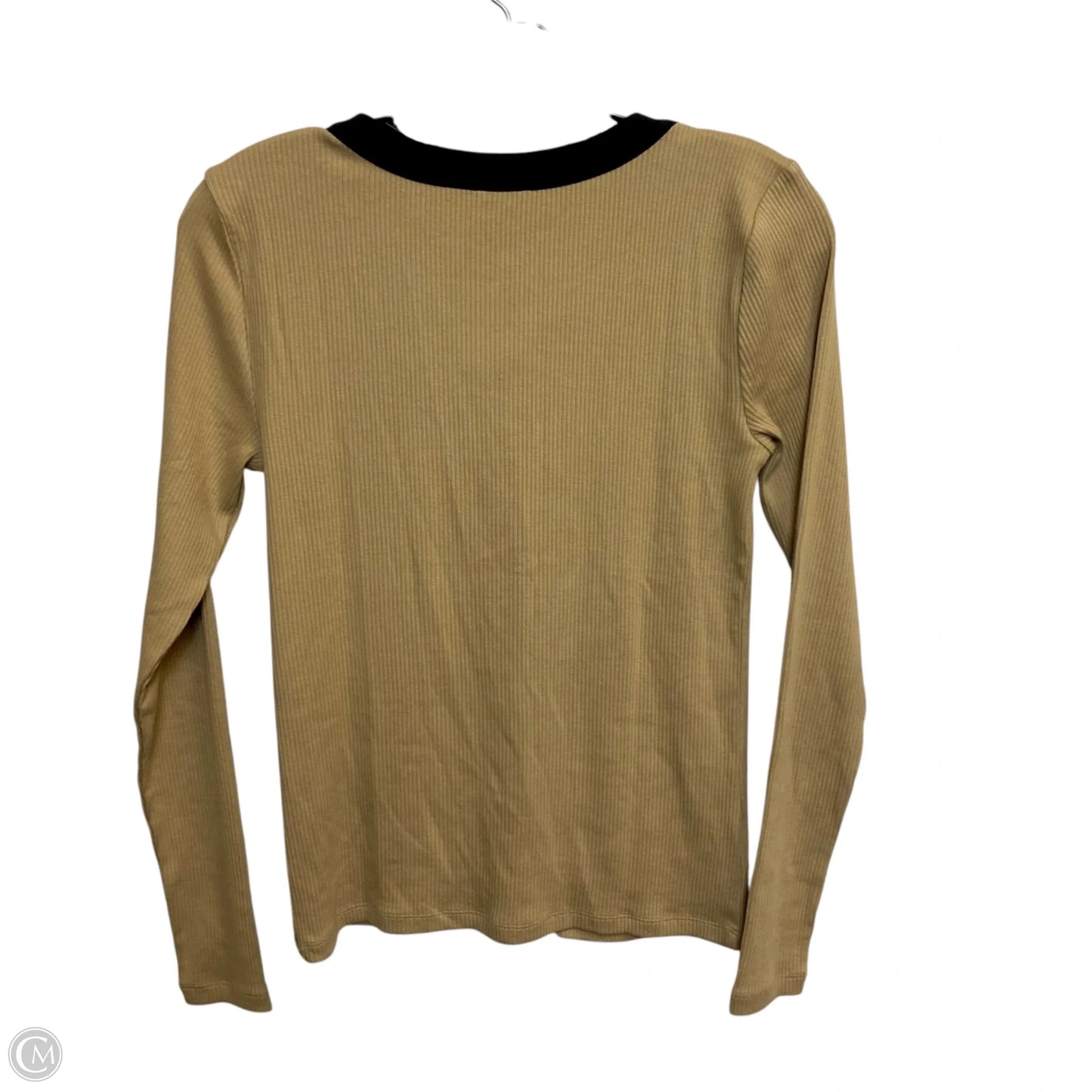 Top Long Sleeve By Ann Taylor In Black & Tan, Size: Xs