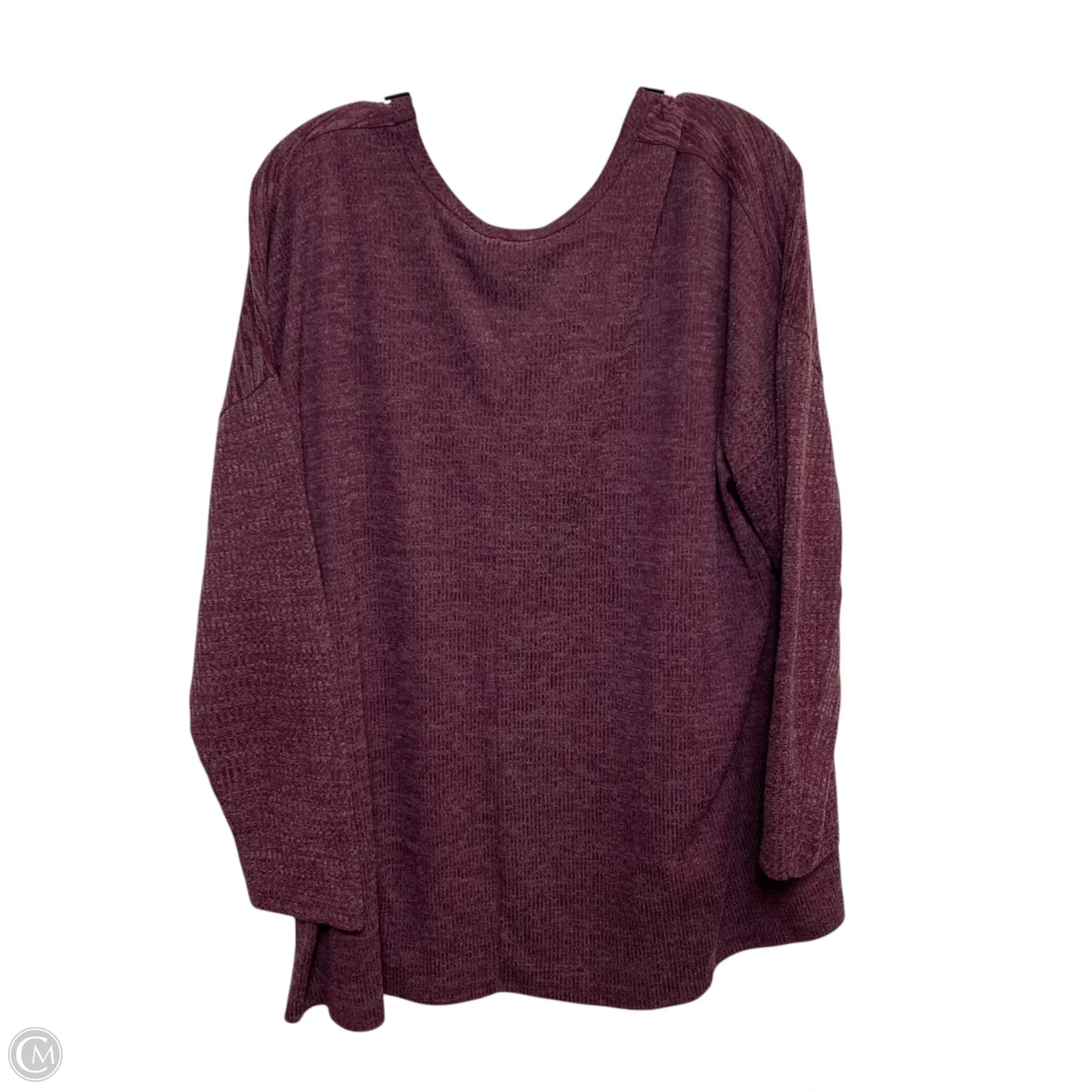 Top Long Sleeve By Terra & Sky In Purple, Size: 2x
