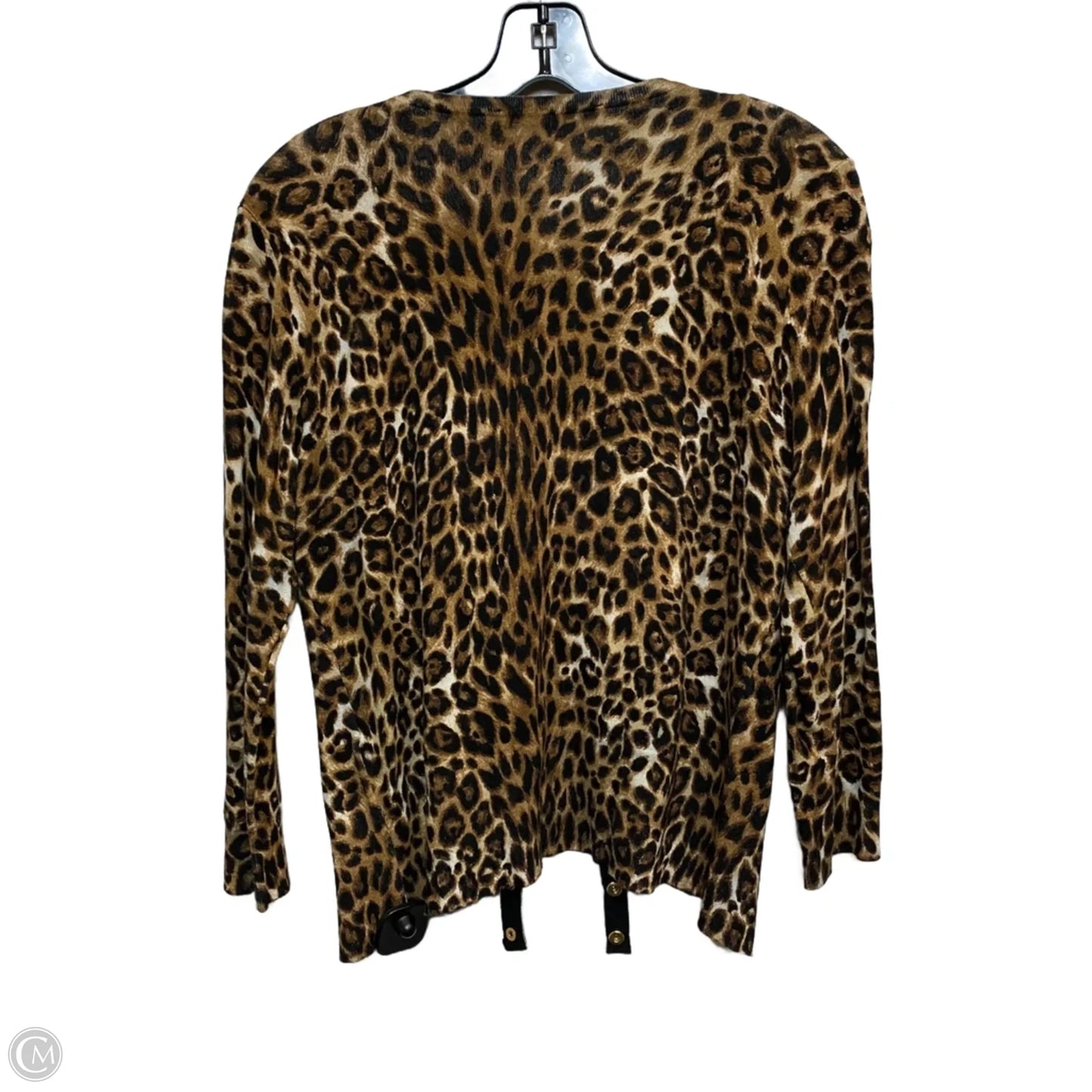 Cardigan By White House Black Market In Animal Print, Size: L