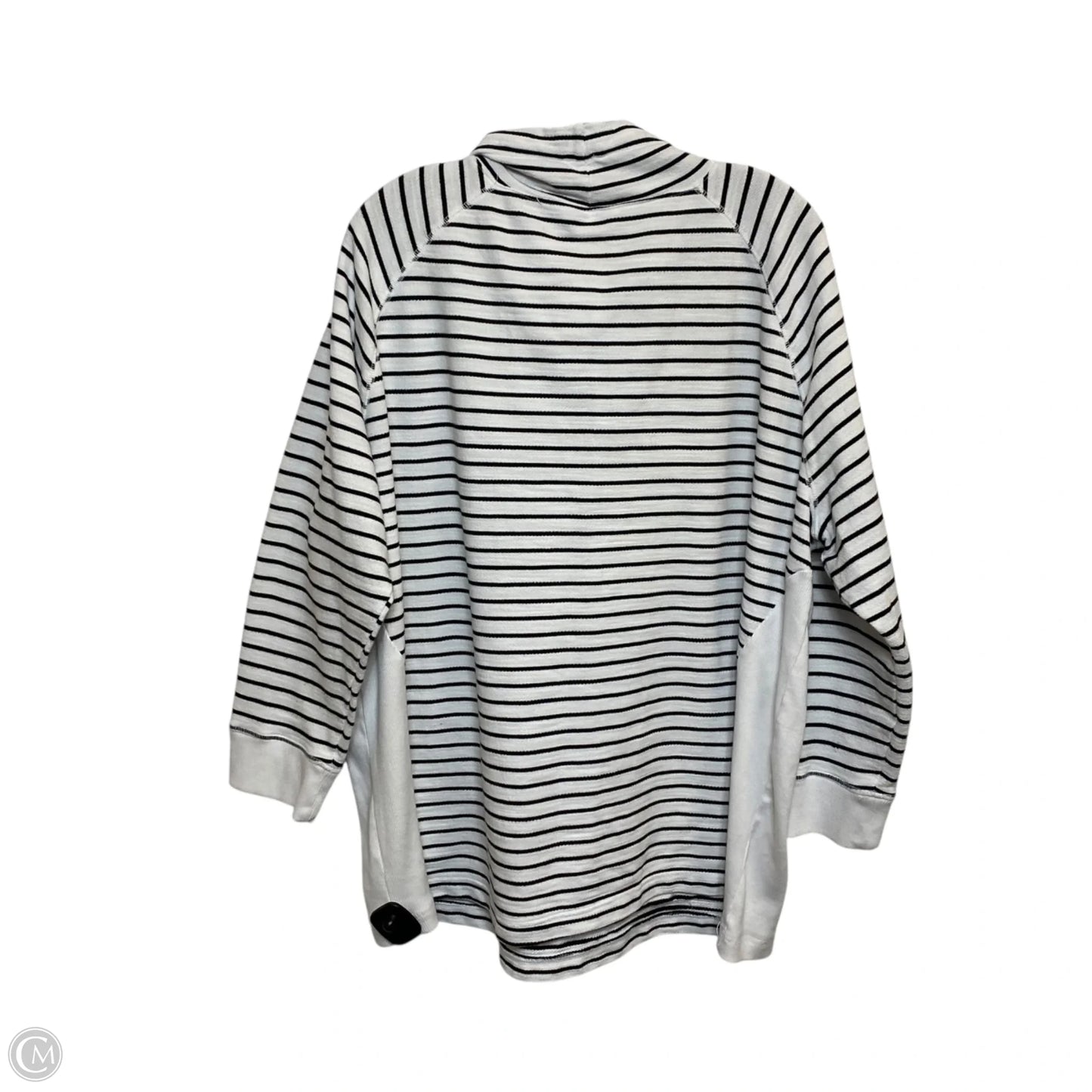 Top Long Sleeve By Time And Tru In Black & White, Size: 3x