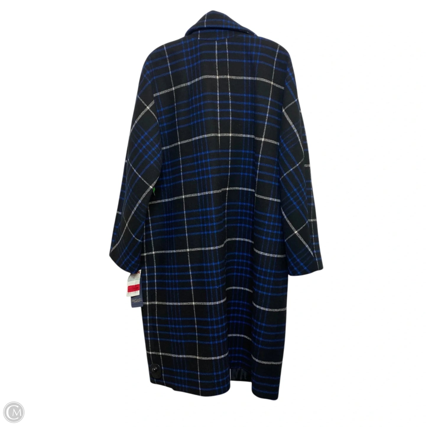 Coat Peacoat By Rachel Roy In Black & Blue, Size: Xl