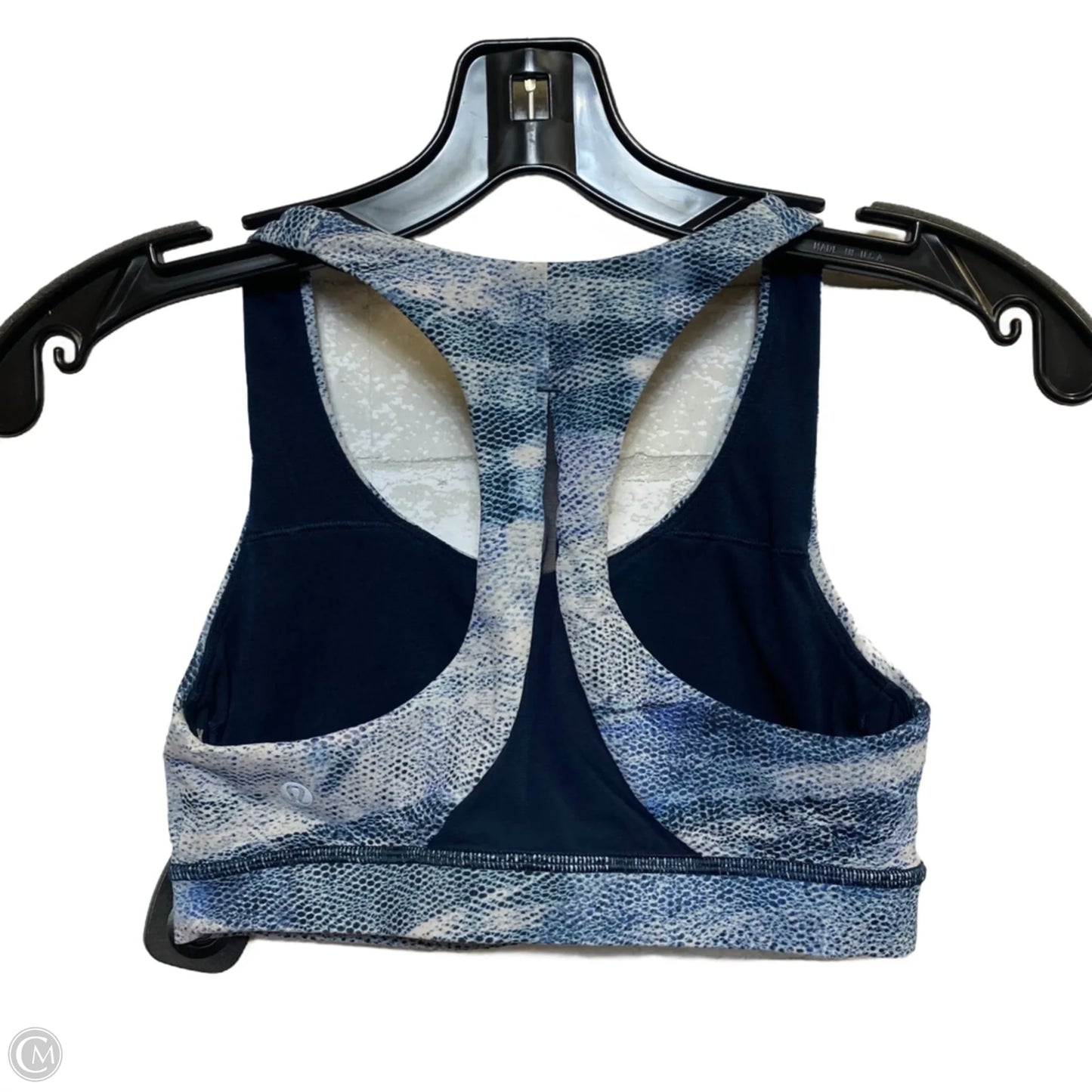 Athletic Bra By Lululemon In Blue & White, Size: S