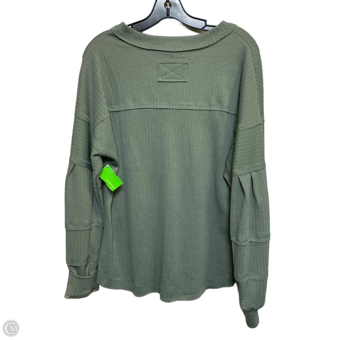 Top Long Sleeve By New In In Green, Size: M