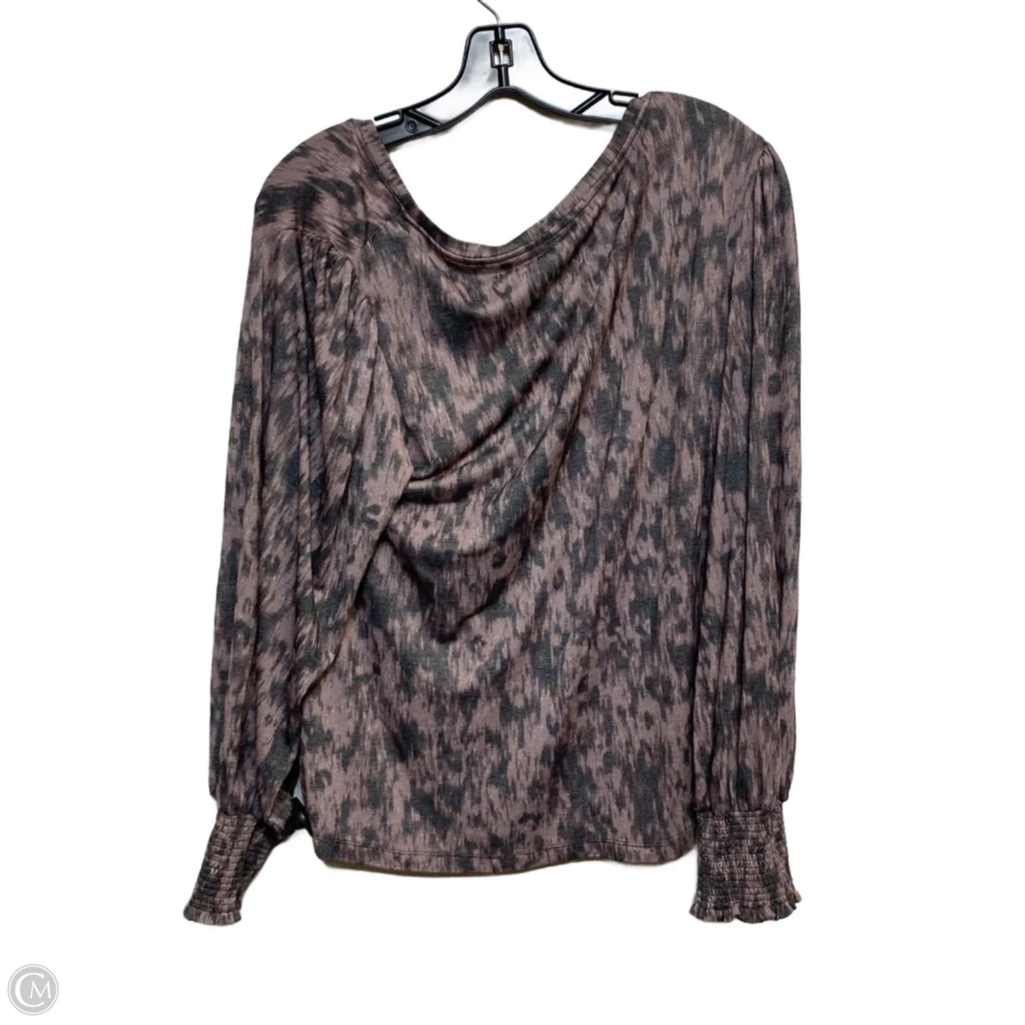 Top Long Sleeve By Democracy In Grey & Pink, Size: Xl