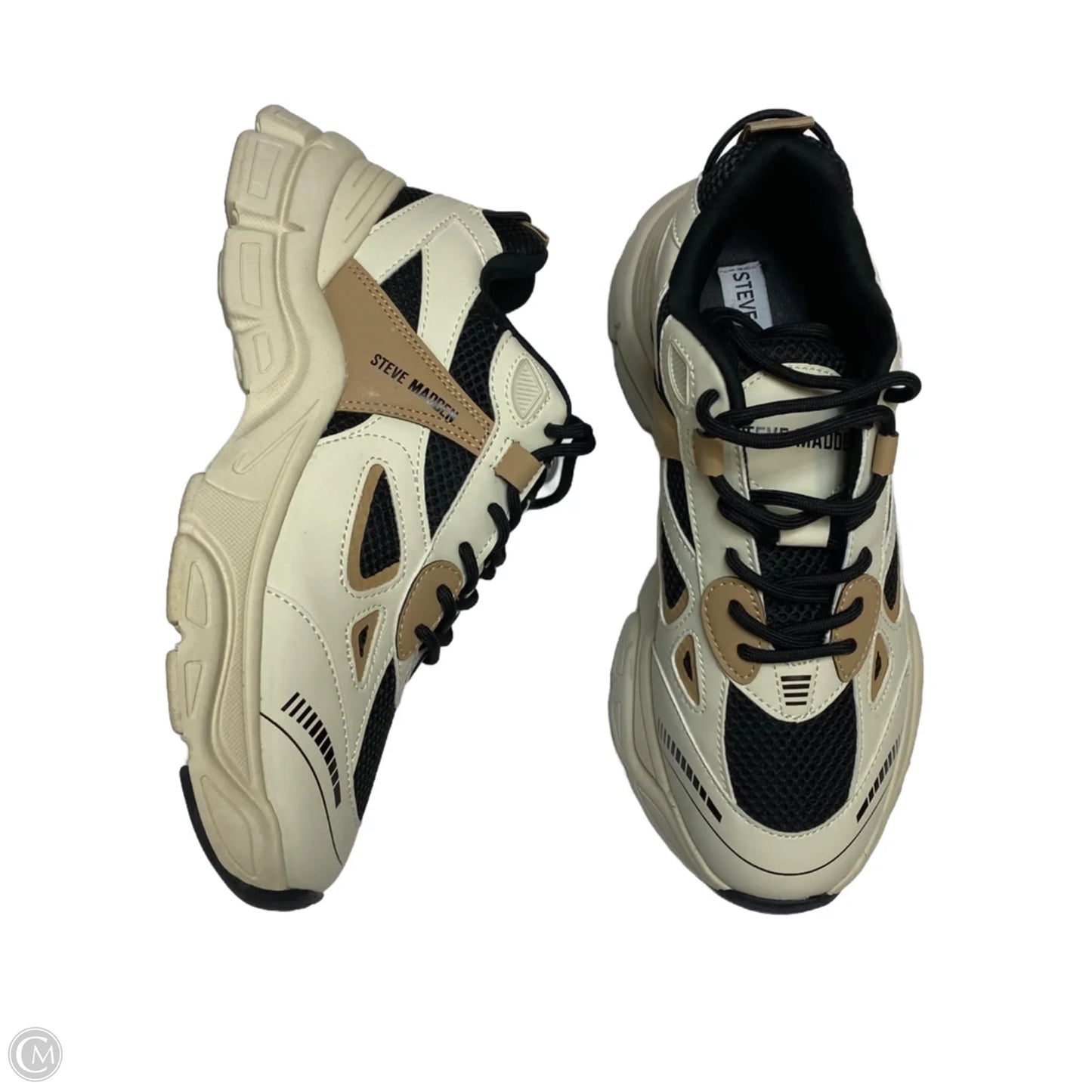 Shoes Sneakers By Steve Madden In Black & Cream, Size: 8