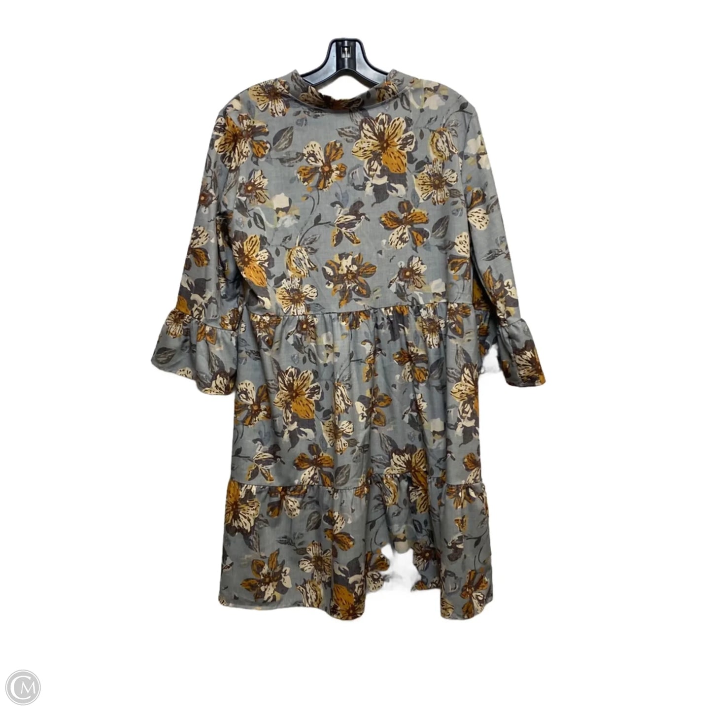 Dress Casual Short By Emery Rose In Grey & Tan, Size: M