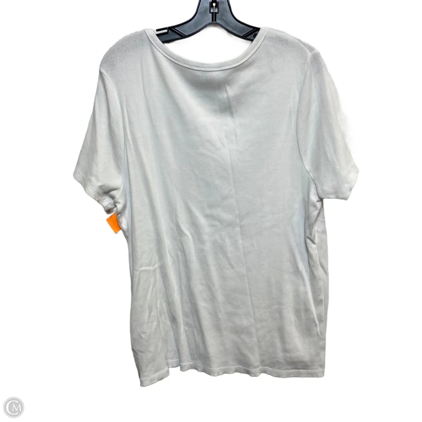 Top Short Sleeve Basic By Time And Tru In White, Size: 3x