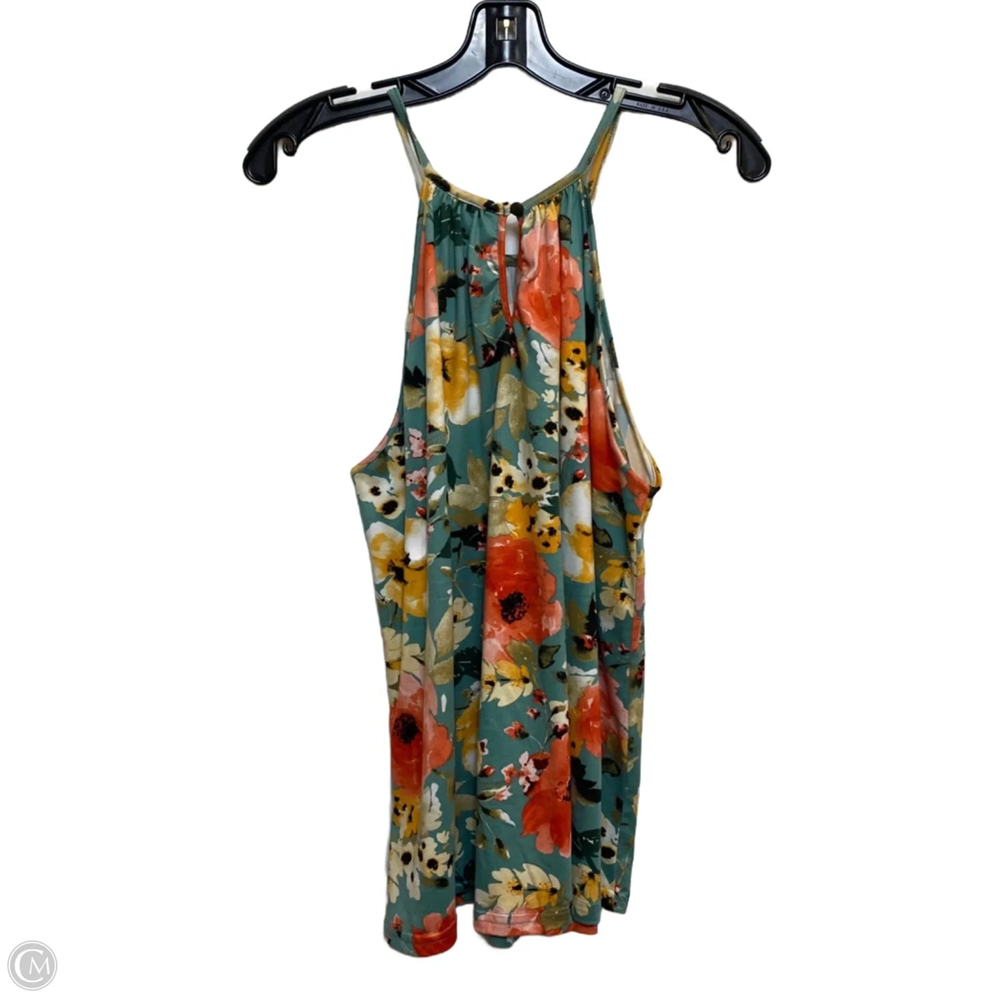 Top Sleeveless By Papermoon In Green & Red, Size: Xl