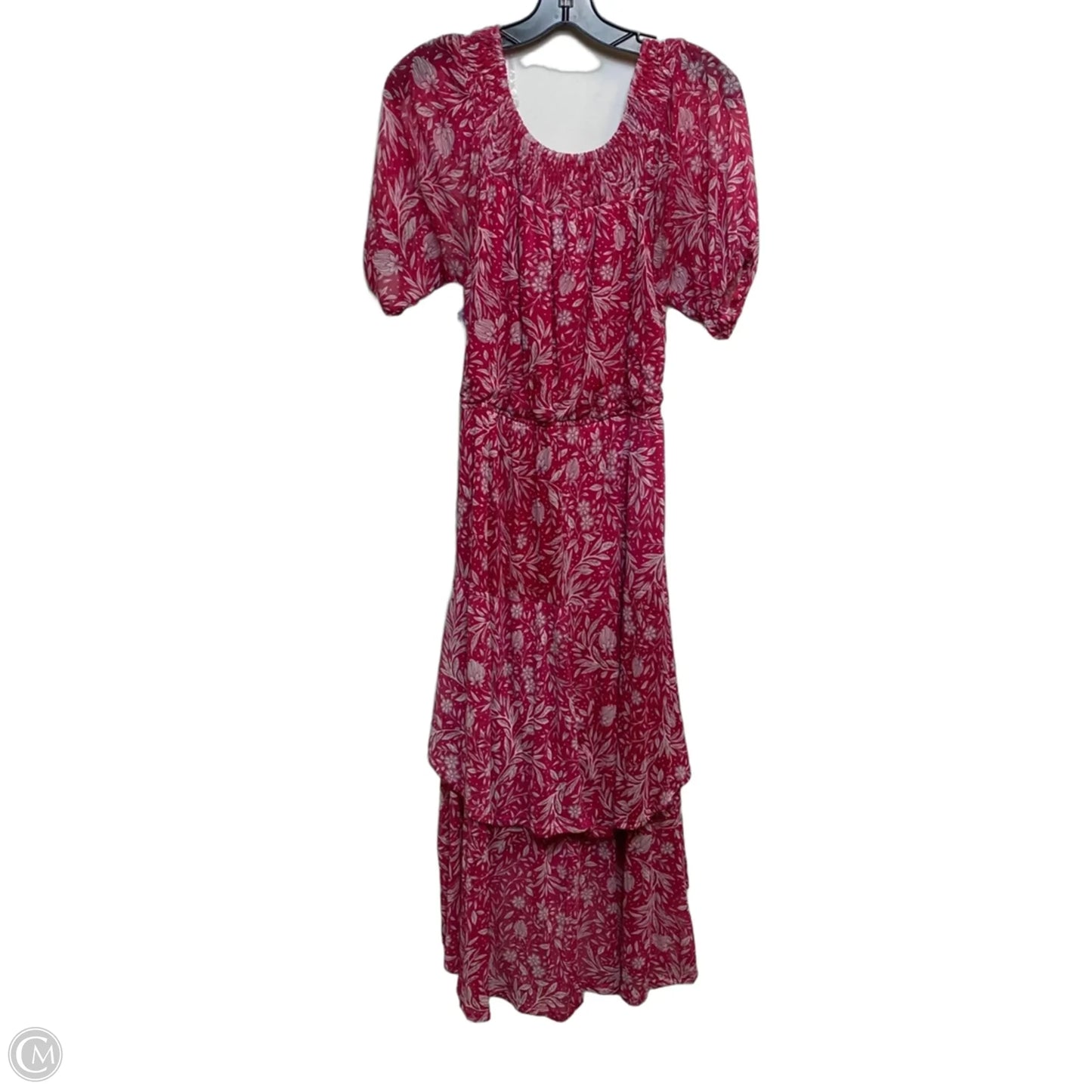 Dress Casual Midi By Harlow & Rose In Pink & White, Size: S