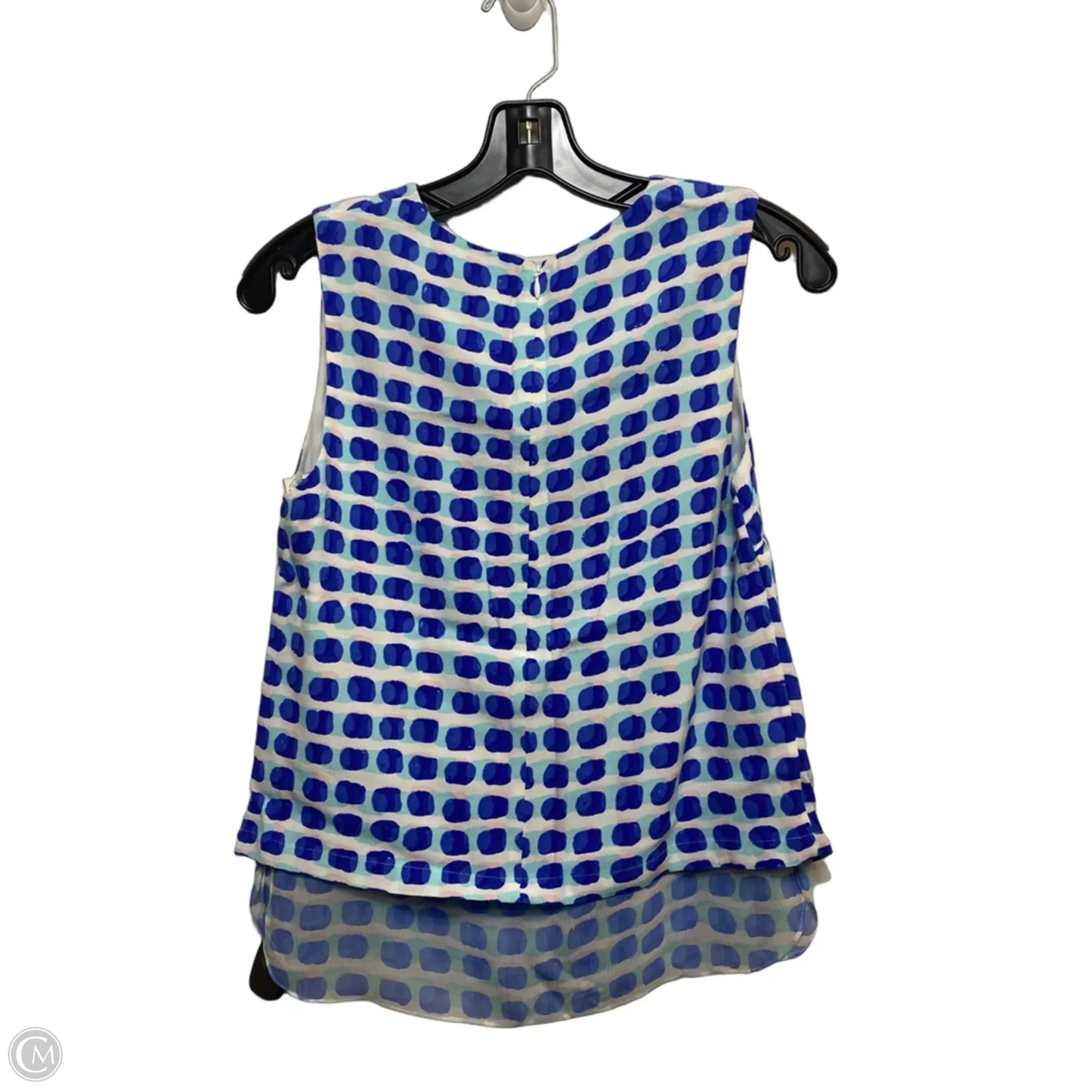 Top Sleeveless Designer By Kate Spade In Blue & White, Size: Xs