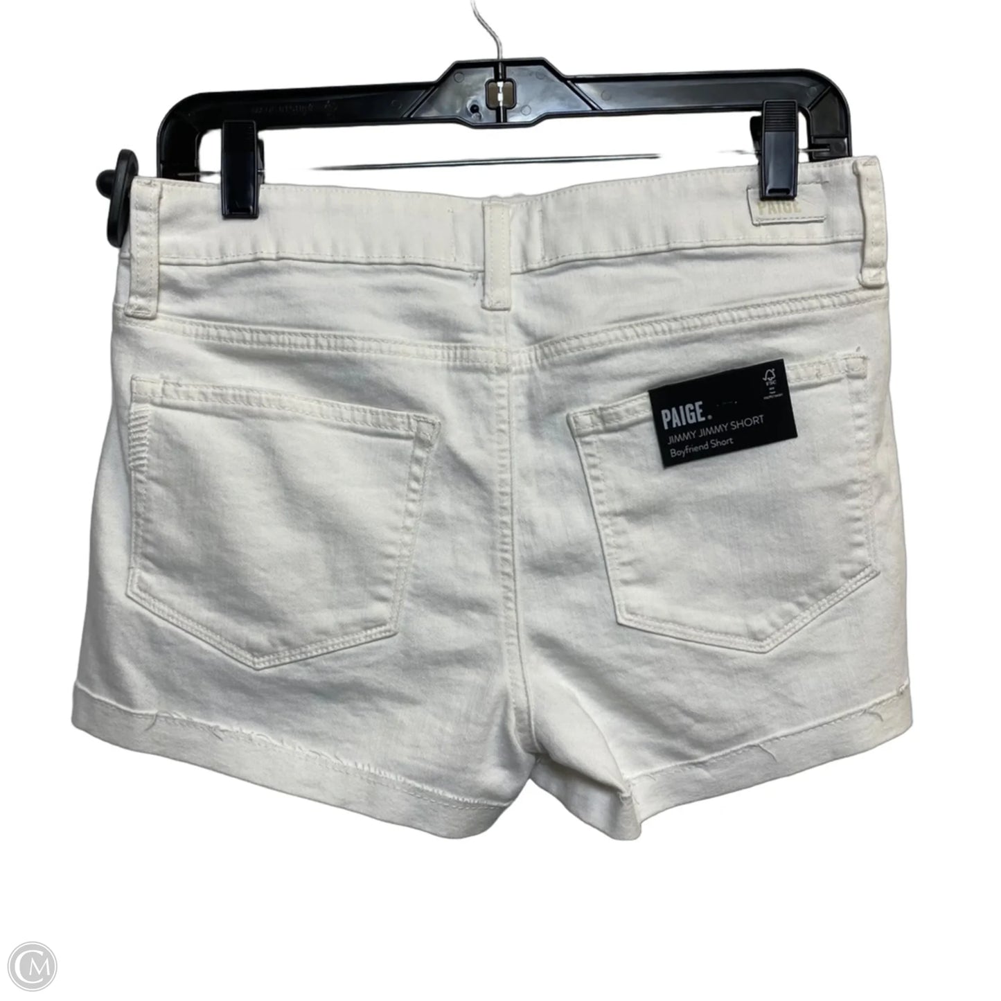 Shorts Designer By Paige In White Denim, Size: 4