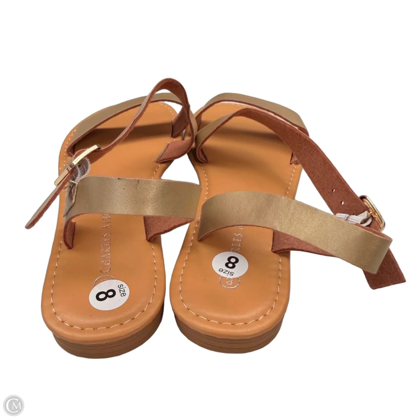 Sandals Flats By Charles Albert In Gold, Size: 8