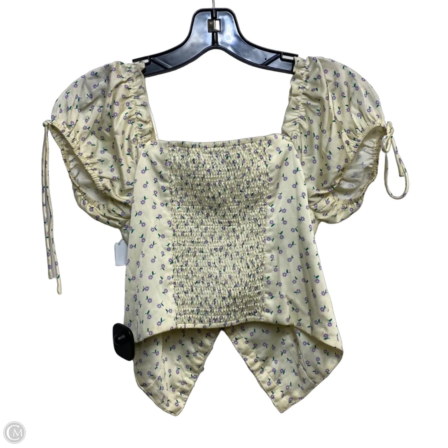 Top Short Sleeve By Princess Polly In Yellow, Size: S
