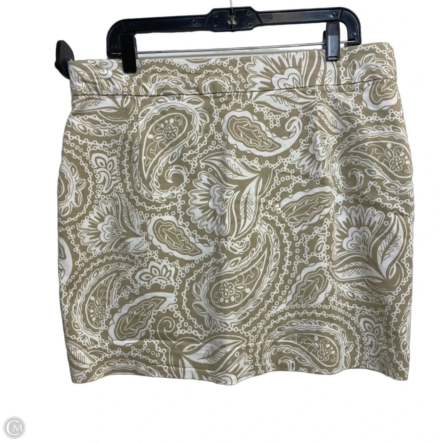 Skirt Mini & Short By Croft And Barrow In Tan & White, Size: L