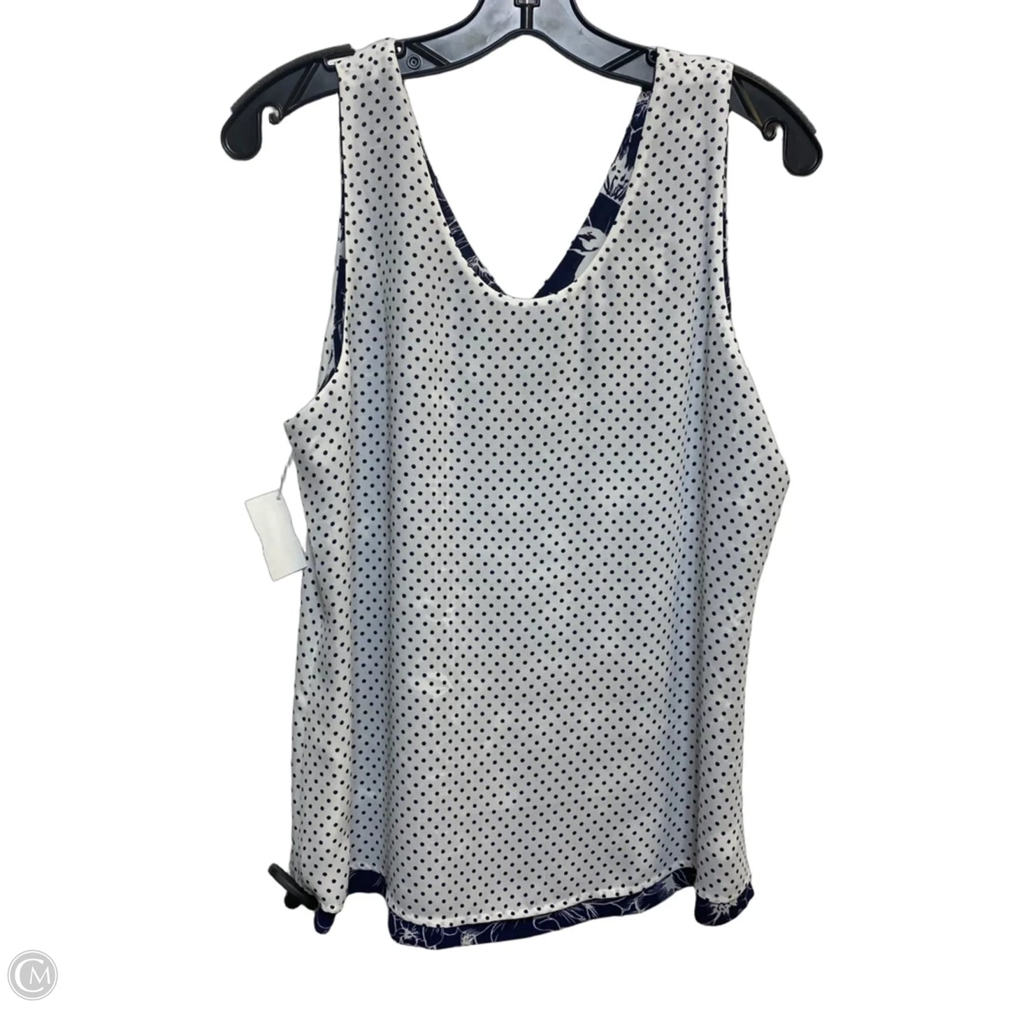 Top Sleeveless By White House Black Market In Blue & White, Size: M