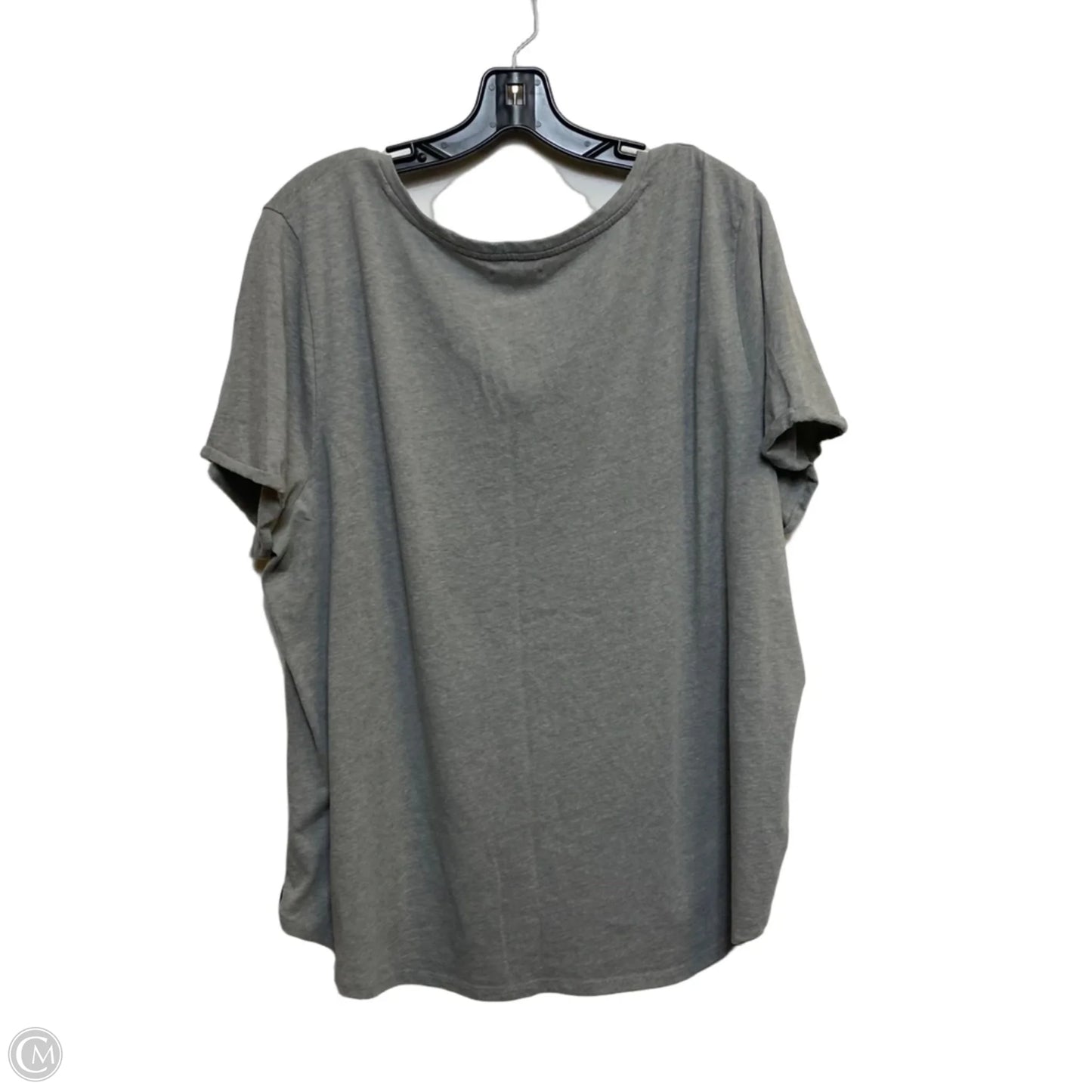 Top Short Sleeve By Maurices In Grey, Size: 2x